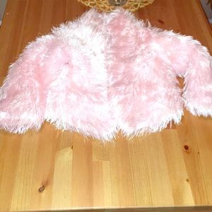Glam fuzzy child jacket